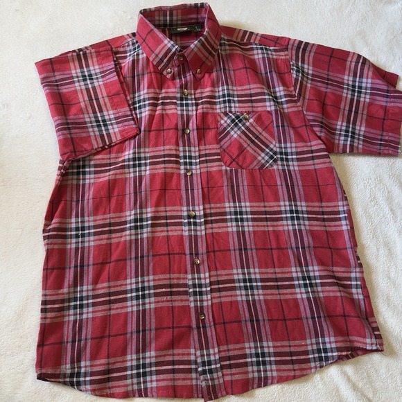 Stillwater Supply Co. Other - Stillwater Supply Co. Red Plaid Flannel Size Large Short  Sleeve Lightweight